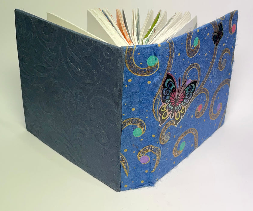 Decorated handbound book or journal small square format