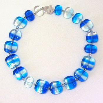 Necklace - Nugget Range - Handmade Venetian glass beads/sterling silver findings - nine colourways