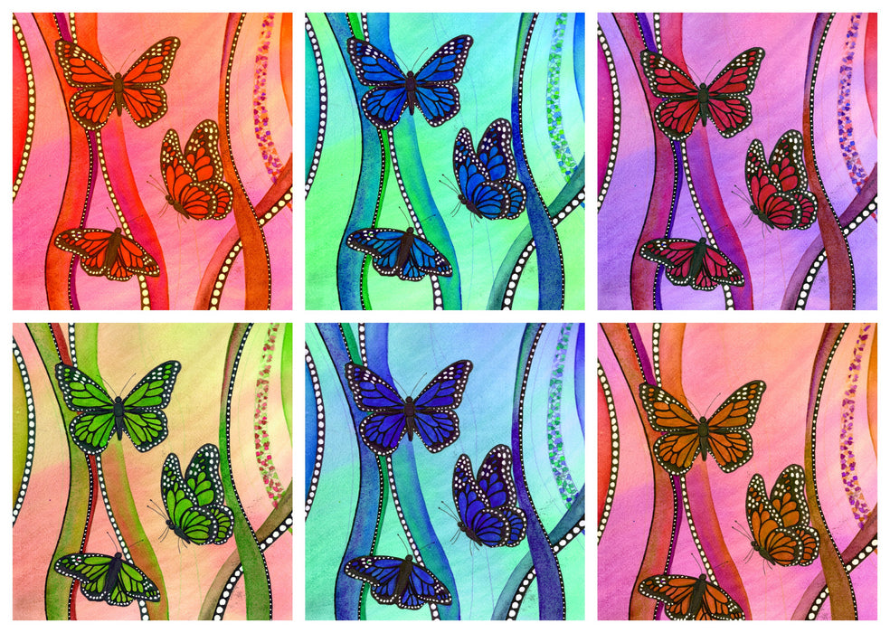 Monarch butterly, wanderer butterflies, blank greetings cards