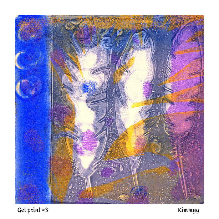 Gel print blank greetings cards