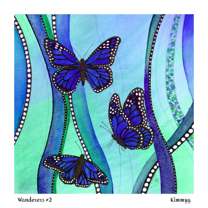 Monarch butterly, wanderer butterflies, blank greetings cards