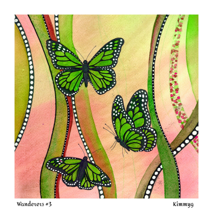 Monarch butterly, wanderer butterflies, blank greetings cards