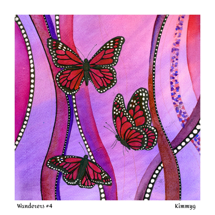 Monarch butterly, wanderer butterflies, blank greetings cards