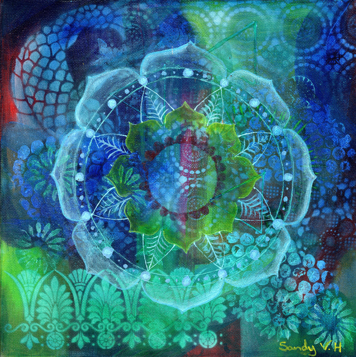 Water Mandala Print framed