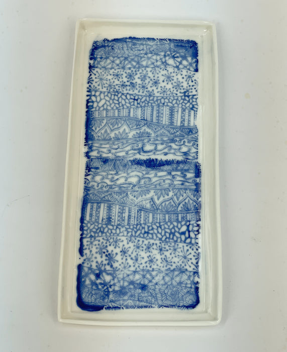 Porcelain rectangular tray