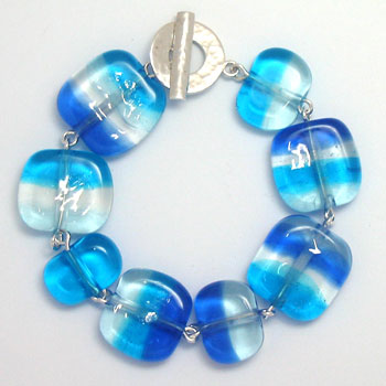 Bracelets - Nugget Range - Handmade Venetian glass beads/sterling silver findings - nine colourways