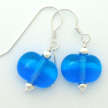 Earrings - Nugget Range - Handmade Venetian glass beads/sterling silver findings - nine colourways