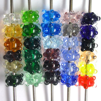 Singles - PER EACH - Jewel transparent colours with raised transparent dots for that extra sparkle