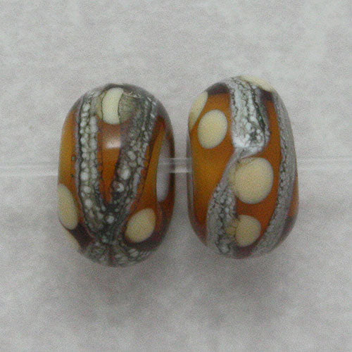 Pairs - Strata - Topaz/Cream/Silvered stringer
